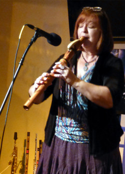Karen Rugg at a flute workshop